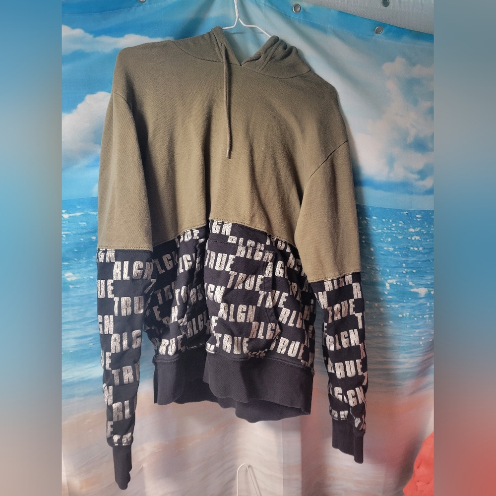 True Religion Logo Hoodie Sweatshirt Women's Size XL